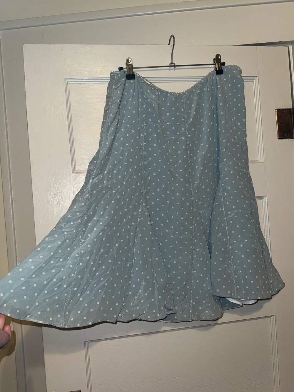 Y2K Susan Bristol polka dot midi skirt
